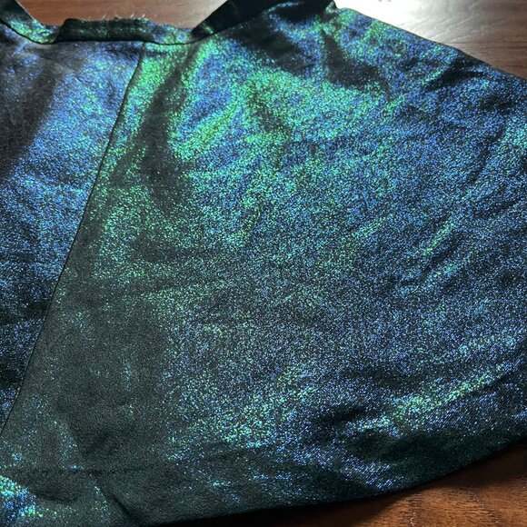 H&M - Metallic Sparkly Blue Green Flare Skater Skirt (NWT) - Picture 6 of 8